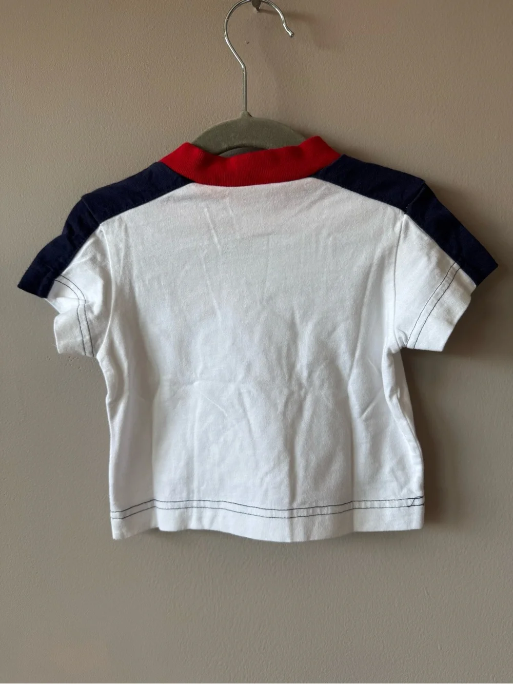 Vintage Baby Mickey & Co Color Block Mickey Embroidered T-Shirt Size 12 months
